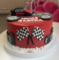 Tort z samochodem wyścigi 