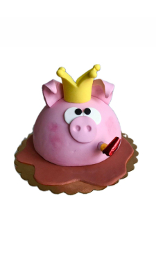 Świnka 2D z koroną